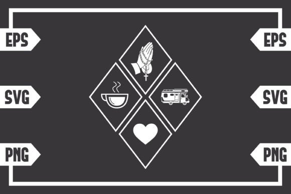 Coffee Jesus Heart and Camping Van Crafts