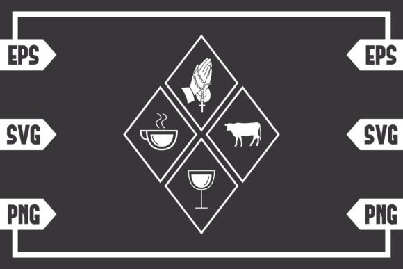 Coffee Jesus Wine and Cow Crafts