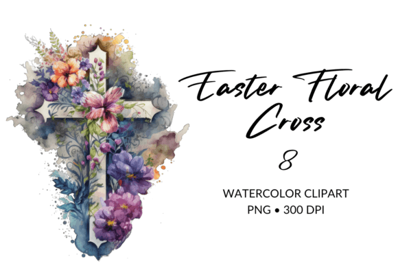 Easter Floral Cross Sublimation 8