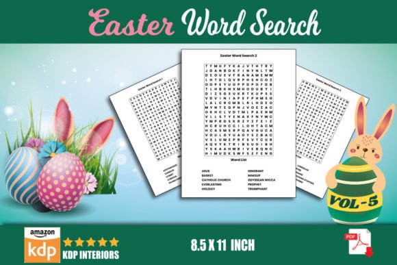 Easter Word Search for KDP Vol-5 & Kdp Keywords
