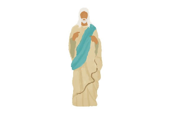 Jesus Christ, Full Body - Watercolor Religious
