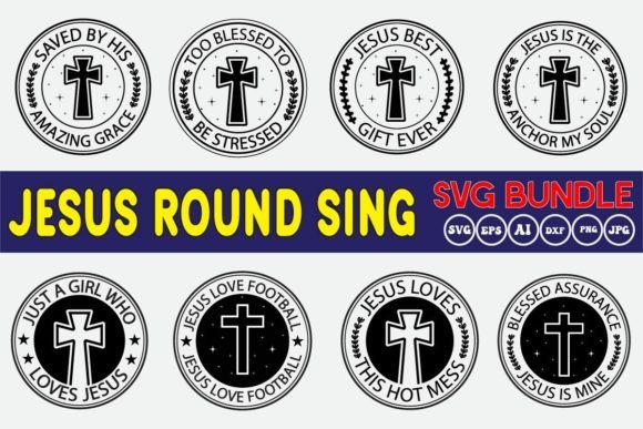 Jesus Round Signs SVG Bundle Vol.1
