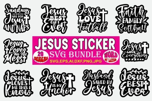 Jesus Sticker SVG Bundle Vol.1