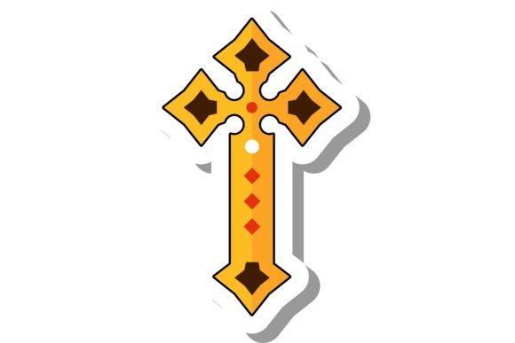 Jeweled Golden Crucifix Symbol of Christ Icons