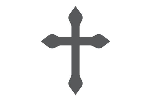Religion Cross Glyph Icon and Icons for Design Projects