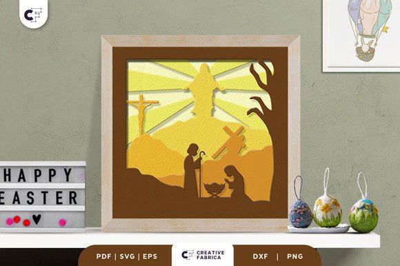 Resurrection Easter 3D Paper Cut