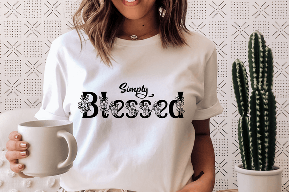 Simply Blessed SVG PNG, Blessed Svg Crafts